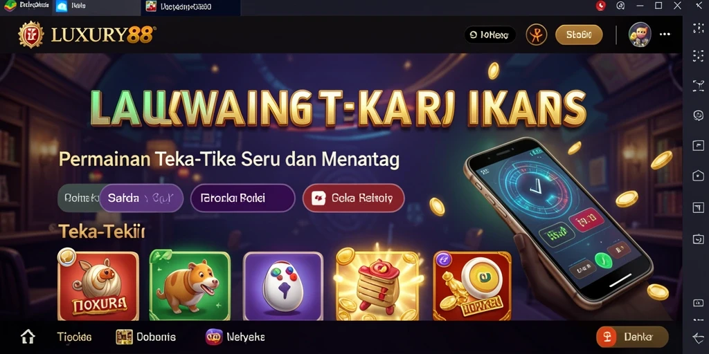Tampilan antarmuka game Teka-Teki LUXURY88 yang menarik.