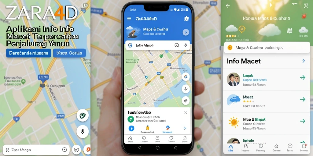 Antarmuka aplikasi ZARA4D menampilkan informasi kemacetan terkini.